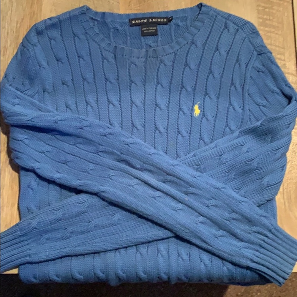Ralph Lauren cable knit crew neck sweaters